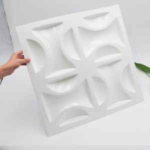 Nowoczesny panel ścienny z tworzywa sztucznego 3D o grubości 1 mm z białego PVC do dekoracji wnętrz