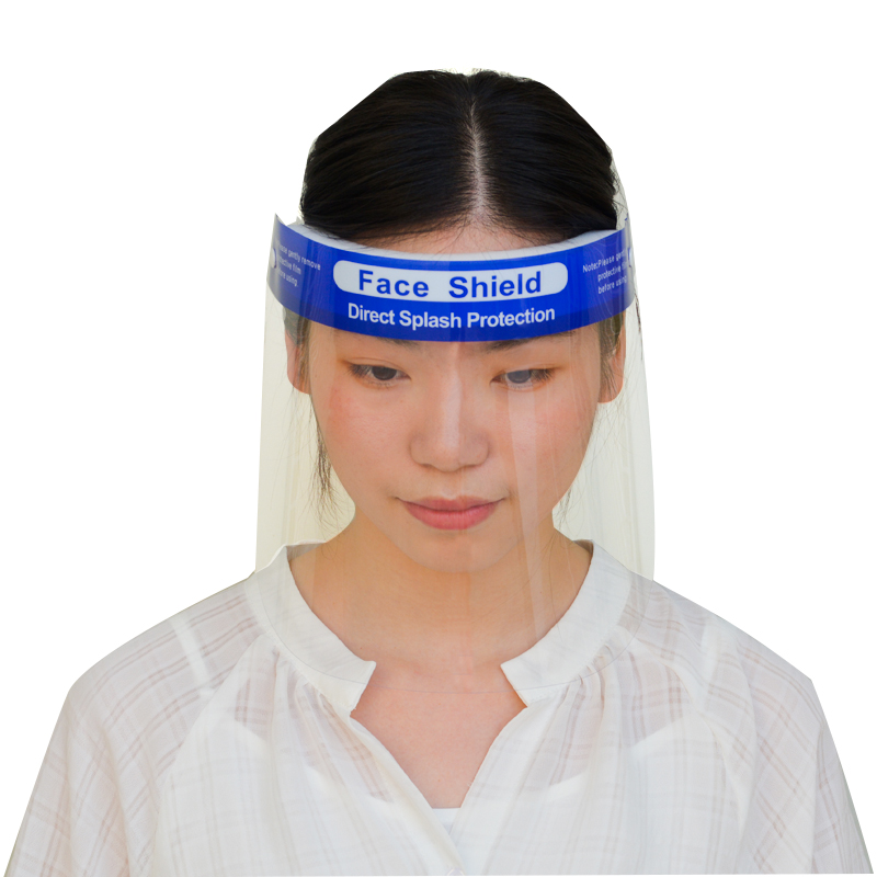 Hot Saleng 0,25mm Transparent Anti Dust Full Length Face Shield Visor With Band